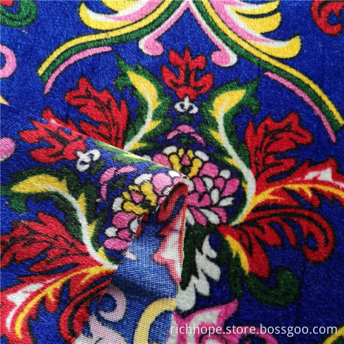 Printed Polyester Velvet African Curtain Fabric For Textile